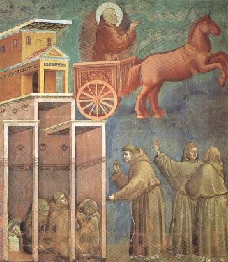 Ohniv vz (Giotto, basilika sv. Frantika)